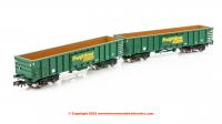 2F-025-011 Dapol MJA Bogie Box Van Twin Pack - 502039 and 502040 in GBRf livery